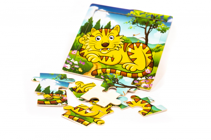 Puzzle din lemn cu animale - jucarii Montessori [3]