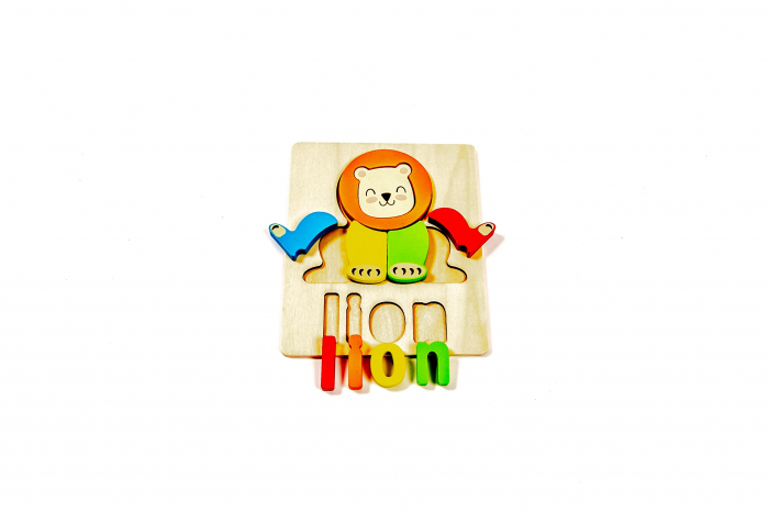 Puzzle din lemn cu animale - jucarii Montessori [3]