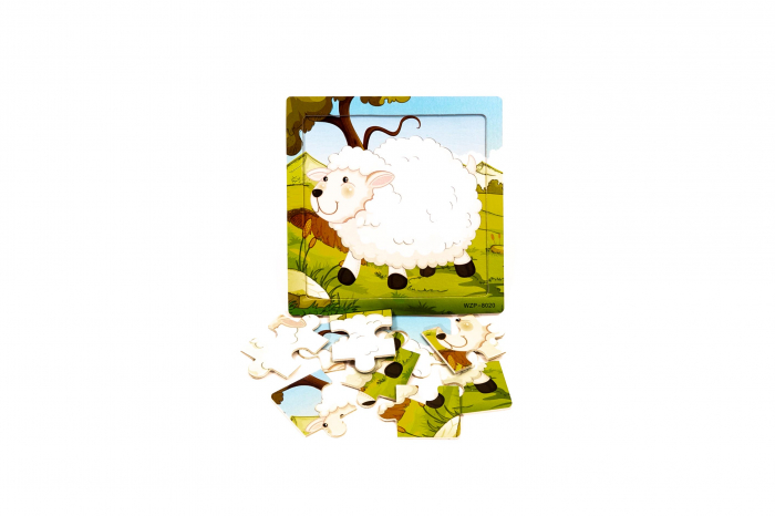 Puzzle din lemn cu animale - jucarii Montessori [3]