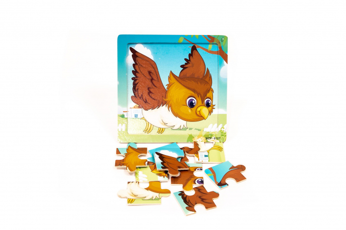 Puzzle din lemn cu animale - jucarii Montessori [2]