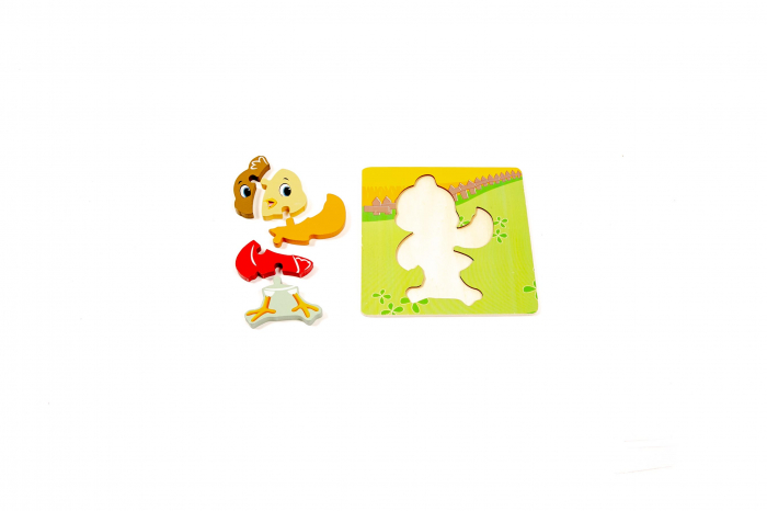 Puzzle din lemn cu animale - jucarii Montessori [3]