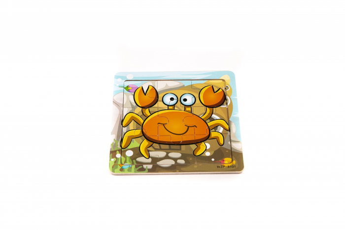 Puzzle din lemn cu animale - jucarii Montessori [3]