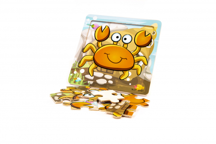 Puzzle din lemn cu animale - jucarii Montessori [2]