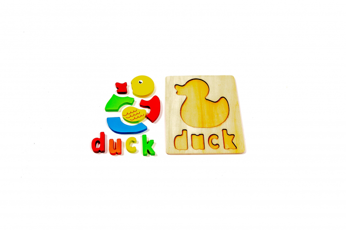 Puzzle din lemn cu animale - jucarii Montessori [3]