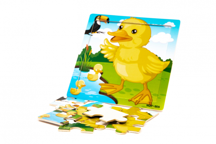 Puzzle din lemn cu animale - jucarii Montessori [2]