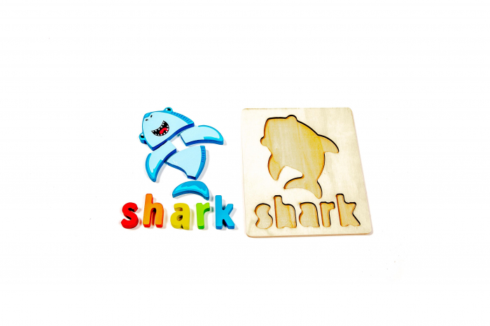 Puzzle din lemn cu animale - jucarii Montessori [3]