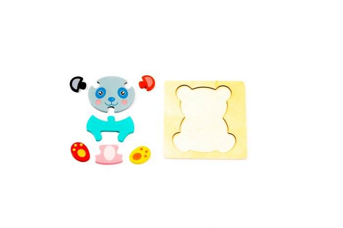 Puzzle din lemn cu animale - jucarii Montessori [3]