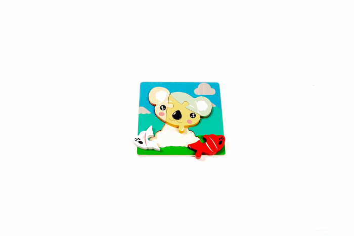 Puzzle din lemn cu animale - jucarii Montessori [2]