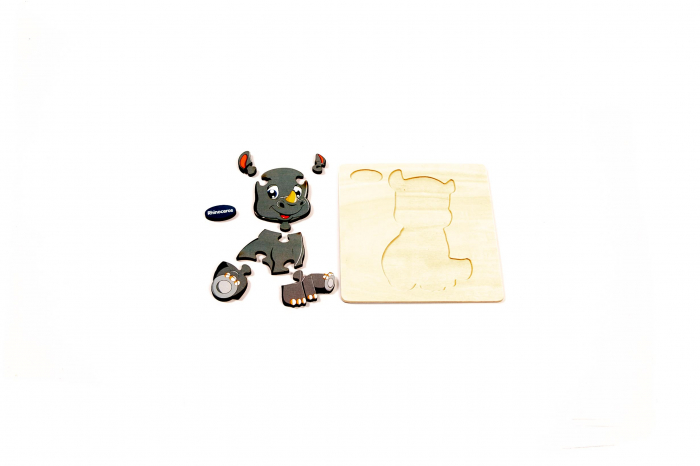 Puzzle din lemn cu animale si tabla inmultirii - jucarii Montessori [4]