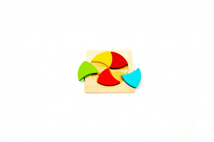 Puzzle din lemn cu forme geometrice - jucarii Montessori [3]