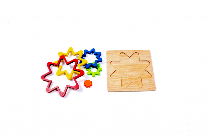 Puzzle din lemn cu forme - jucarii Montessori [3]