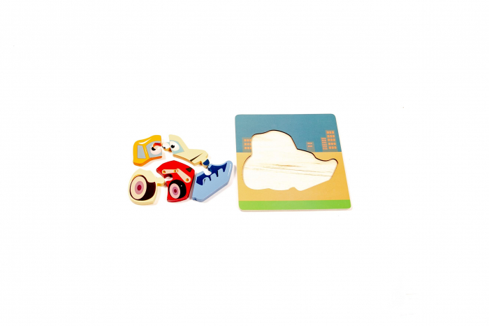 Puzzle din lemn cu masini - jucarii Montessori [2]