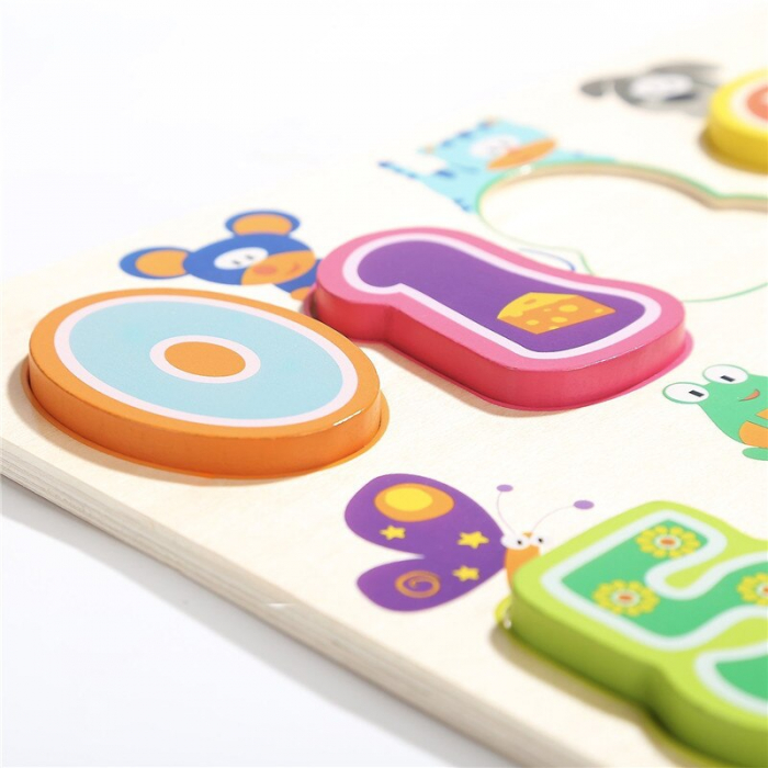 Puzzle educational cu cifre si animale din lemn [6]