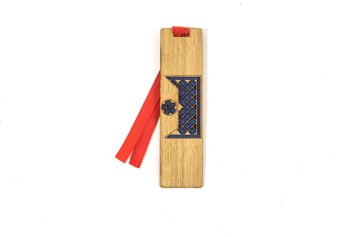 Semn de carte din lemn cu model [5]