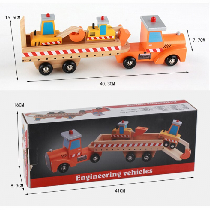 Set camion din lemn cu accesorii - jucarie Montessori [3]