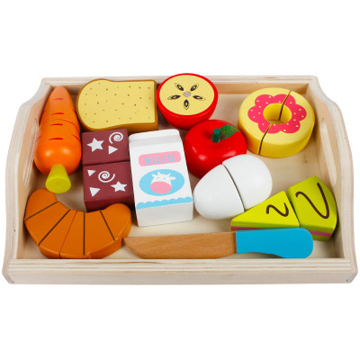 Set Montessori cu fructe, legume, lapte din lemn [1]