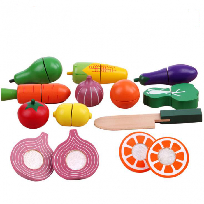 Set Montessori cu fructe si legume din lemn [2]