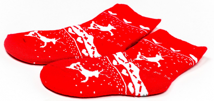 Sosete calduroase cu motive de Craciun - Reni [3]