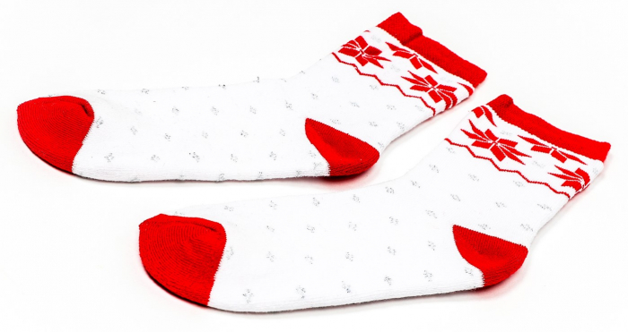 Sosete calduroase cu motive de Craciun - Fulgi de zapada [3]