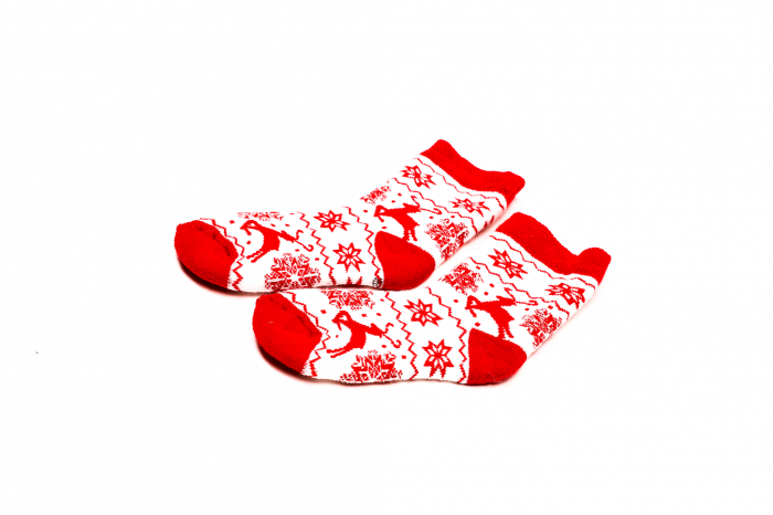 Sosete calduroase cu motive de Craciun - reni [3]