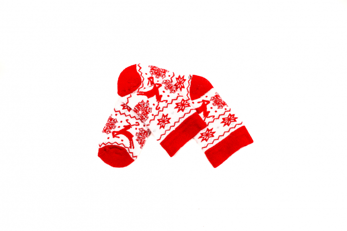 Sosete calduroase cu motive de Craciun - reni [2]