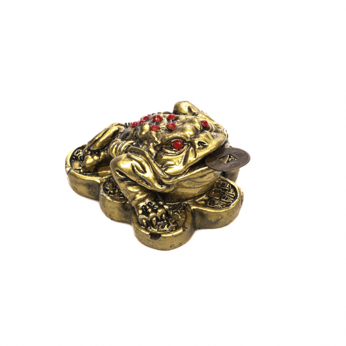 Statueta Feng Shui Broasca mica pe monede cu 3 picioare pentru noroc si bani [4]