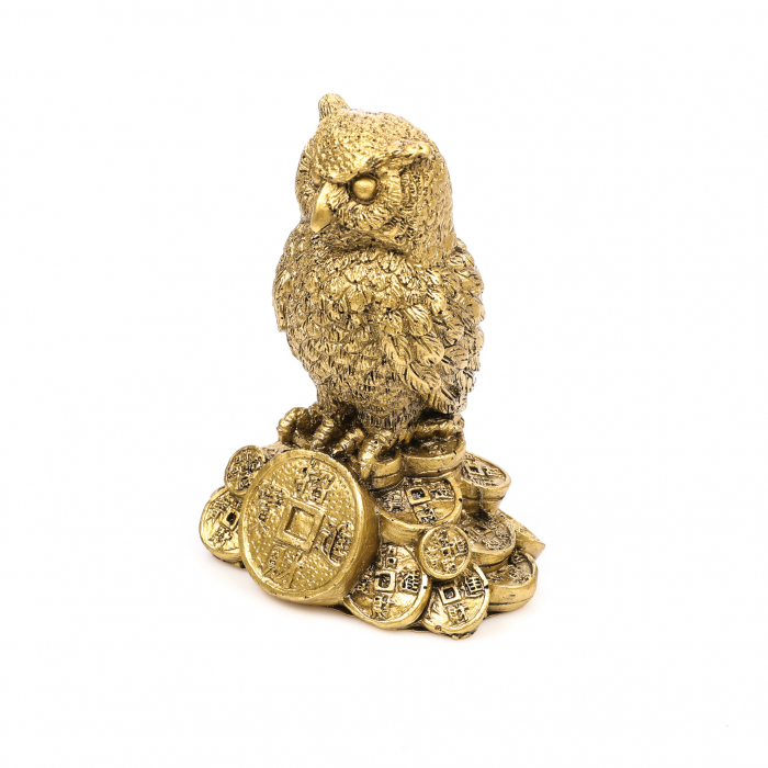 Statueta Feng Shui bufnita pe monede pentru cariera si bani [2]
