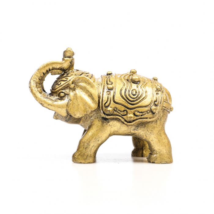 Statueta Feng Shui elefant cu trompa ridicata si puncte pentru prosperitate si noroc [5]