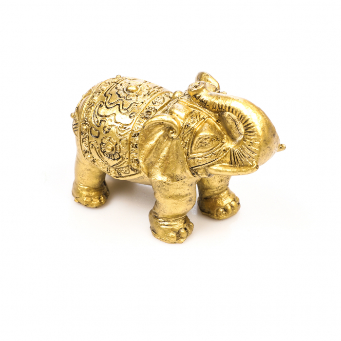 Statueta Feng Shui elefant cu trompa ridicata si colti pentru prosperitate si noroc [3]