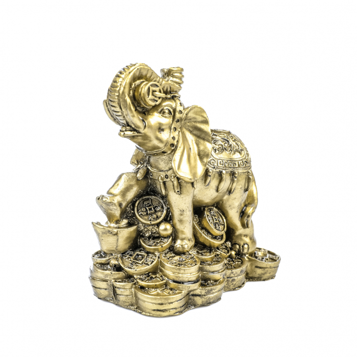 Statueta Feng Shui elefant pe bani [10]
