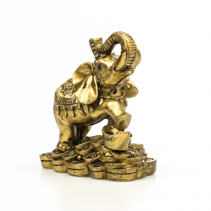 Statueta Feng Shui elefant pe bani [2]