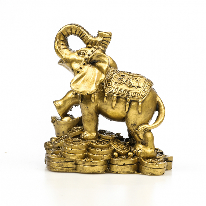 Statueta Feng Shui elefant pe bani [4]