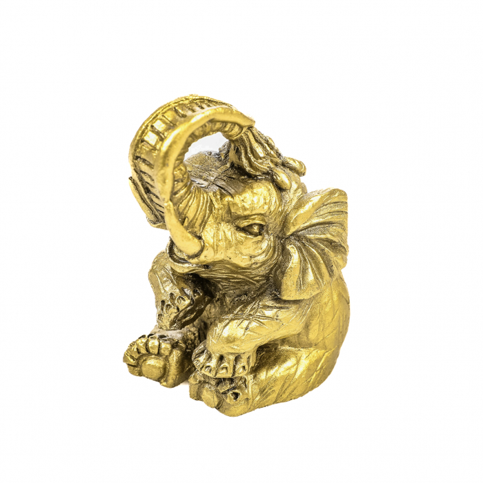 Statueta Feng Shui elefant sezand cu picioarele ridicate pentru dragoste si noroc [3]