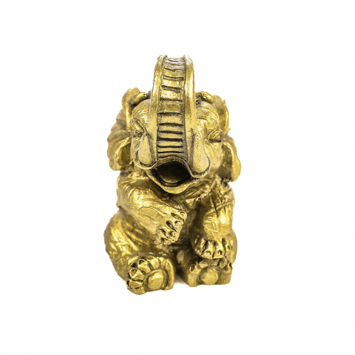 Statueta Feng Shui elefant sezand cu picioarele ridicate pentru dragoste si noroc [2]