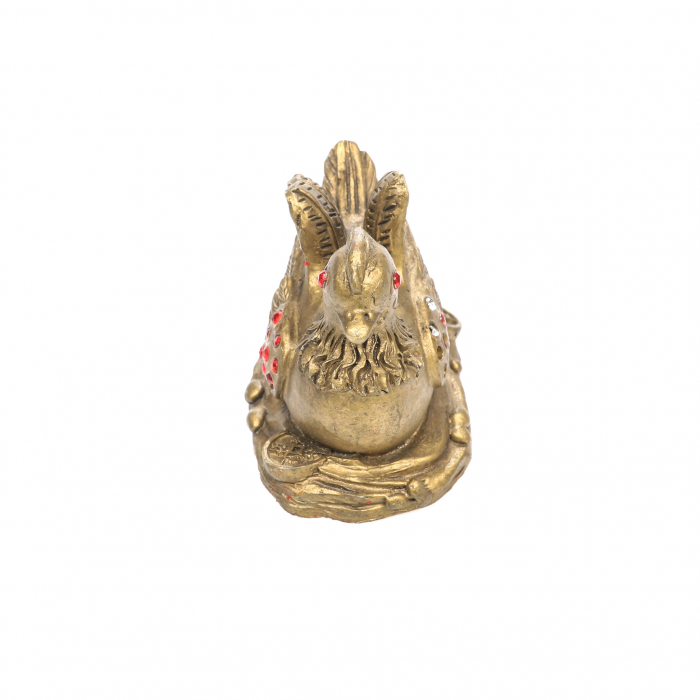 Statueta mica Feng Shui Ratusca Mandarina cu aripi ridicate pentru dragoste [2]