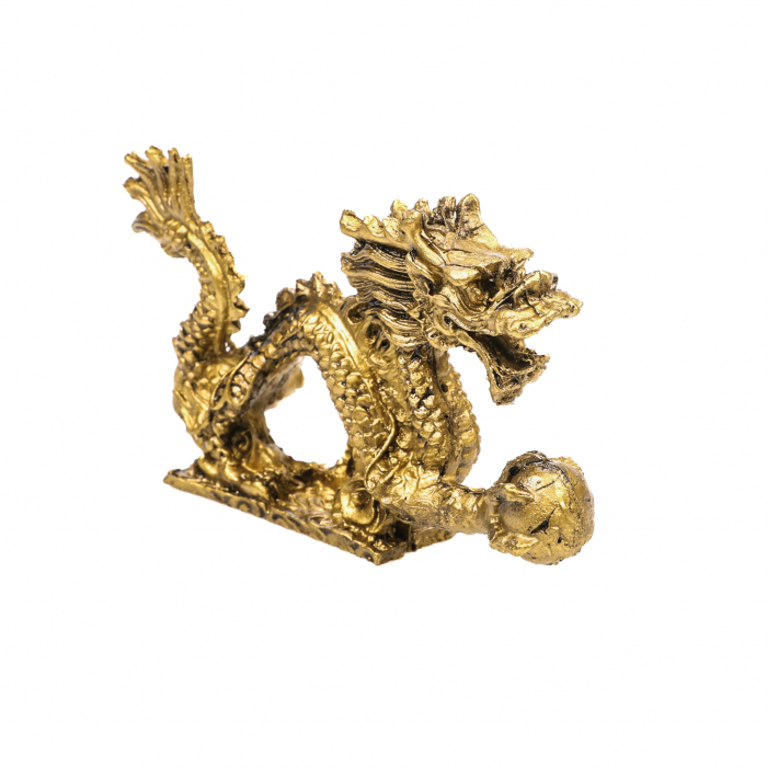 Statueta mica Feng Shui dragon cu perla pentru belsug si reusita [3]