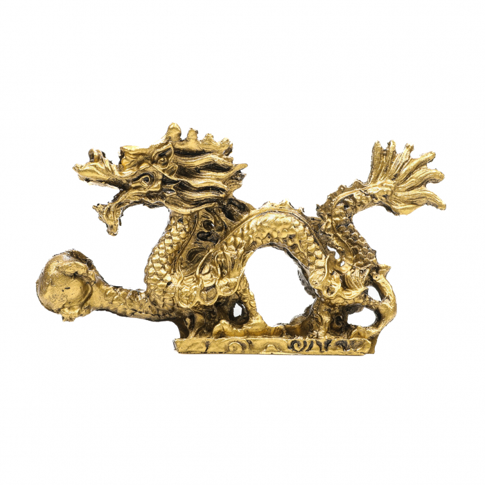 Statueta mica Feng Shui dragon cu perla pentru belsug si reusita [2]
