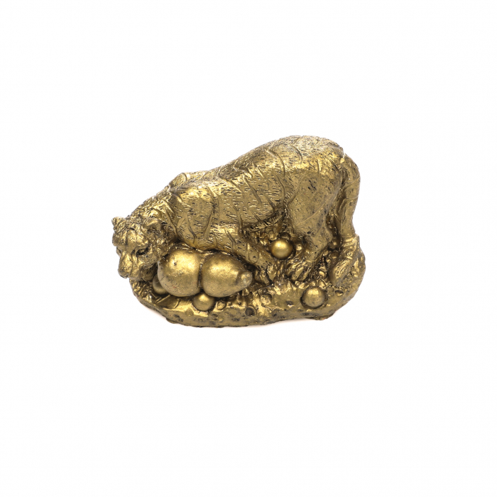 Statueta mica Feng Shui Tigru cu Wu Lou si moneda pentru prosperitate [5]