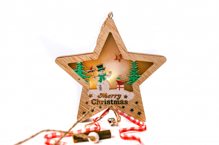 Steluta care lumineaza cu un om de zapada [3]