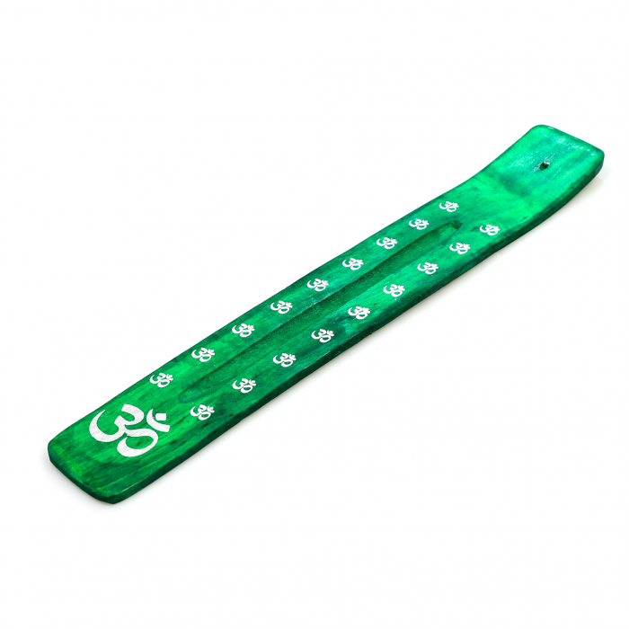 Suport din lemn verde cu semn chinezesc pentru ars betisoare parfumate [2]