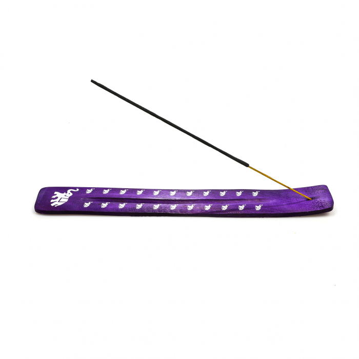 Suport din lemn mov cu elefant pentru ars betisoare parfumate [6]