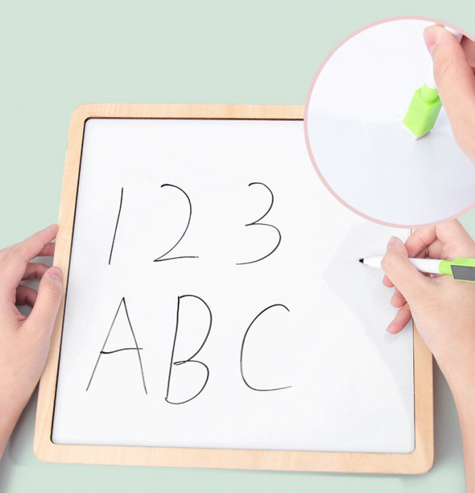 Tabla magnetica din lemn multifunctionala 2 in 1 cu litere [2]