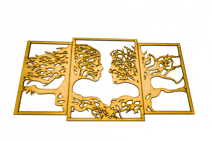 Tablou din 3 piese cu 2 indragostiti - natur [2]