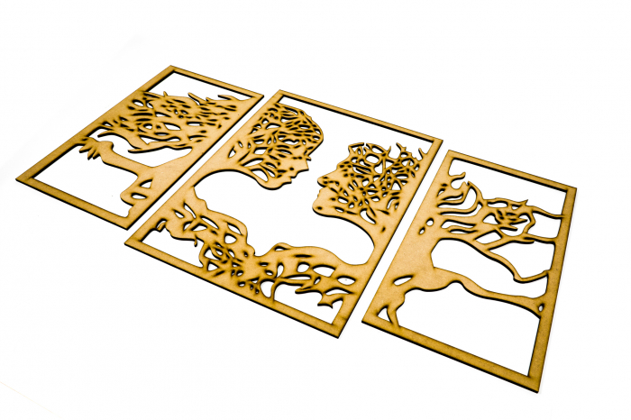 Tablou din 3 piese cu 2 indragostiti - natur [4]