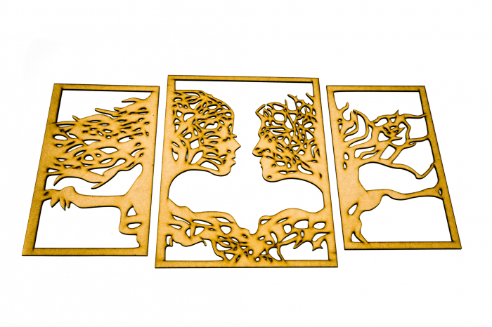 Tablou din 3 piese cu 2 indragostiti - natur [3]