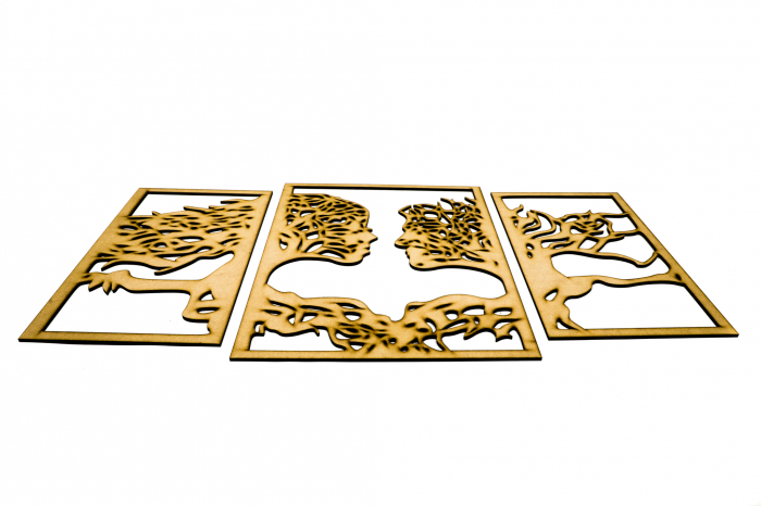 Tablou din 3 piese cu 2 indragostiti - natur [5]