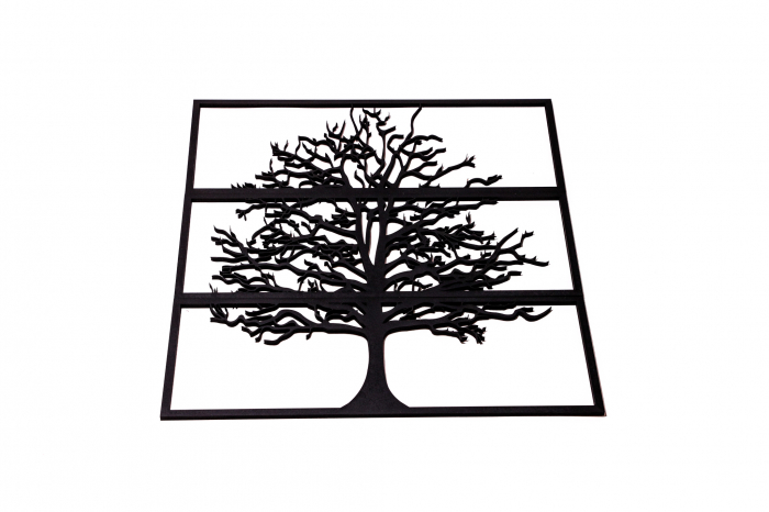 Tablou din 3 piese cu copacul vietii - negru [5]