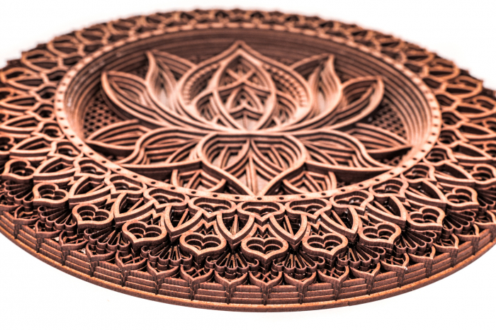 Tabloul din lemn in straturi cu o floare de lotus [3]