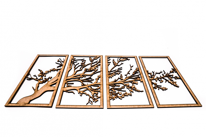 Tablou din 4 piese cu o ramura [3]