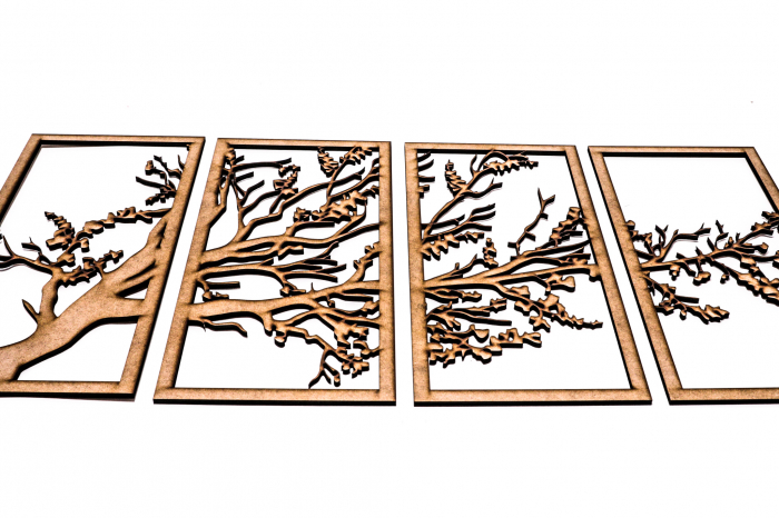 Tablou din 4 piese cu o ramura [4]